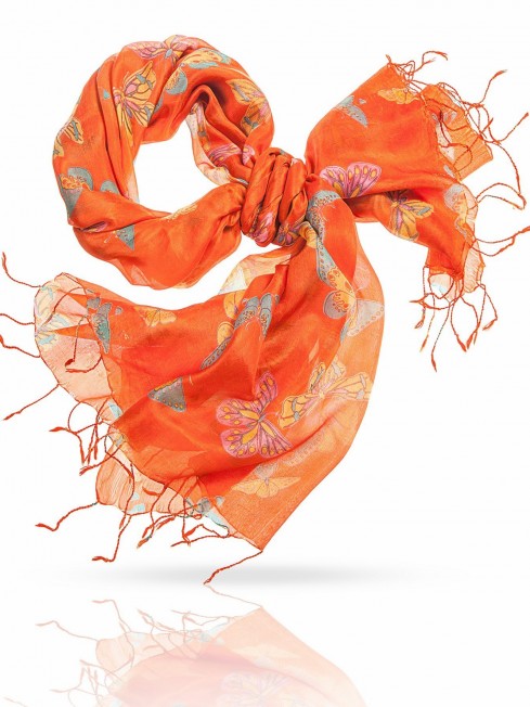 Палантин Женский S-BUTTERFLY/ORANGE